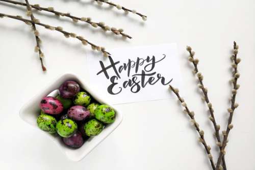 Happy Easter White Free Photo