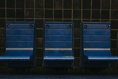 Chairs on Subway Platform Free Photo