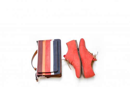 Isolated Purse and Shoes Free Photo