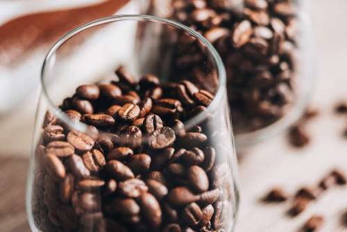 Coffee Beans in Glass Free Photo