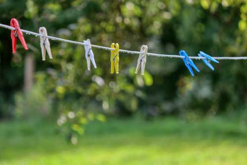 Clothespins Clothes Line Rope Wash Dry Clamp