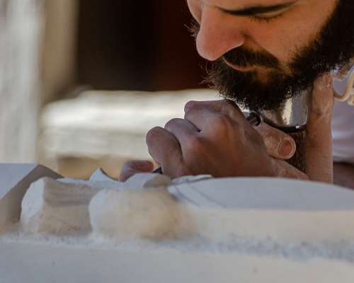 Sculpture Sculptor Hand Tool Work Detail Pierre