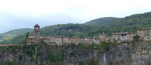 Volcanism Basalt Landscape Catalunya Garrotxa