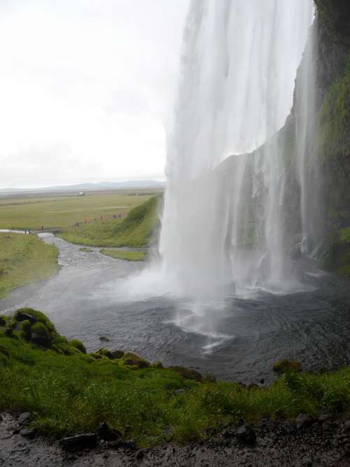 Waterfall Water River Country Nature Iceland