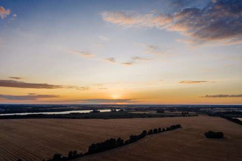 Agriculture Farm Field Cultivate Drone Aerial