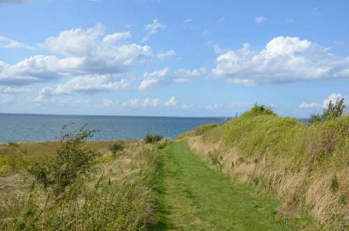 Baltic Sea Denmark Island Aero Nature Landscape