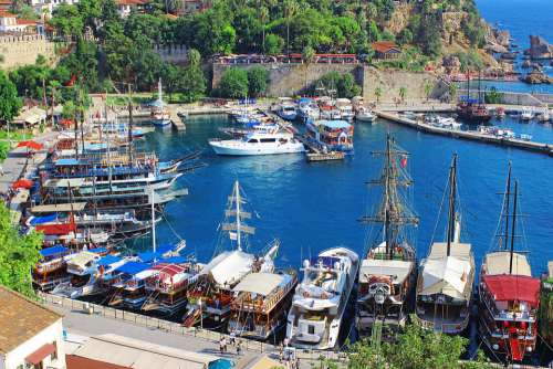Boat Port Sea Day Turkey Antalya Marine Roche