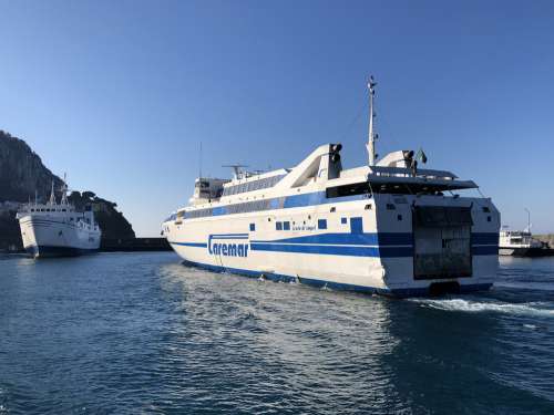 Capri Open Cit Mar Ferry Boat Ship Mediterranean