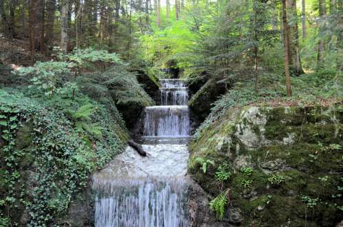 Chiemgau Landscape Waterfall Water Idyll