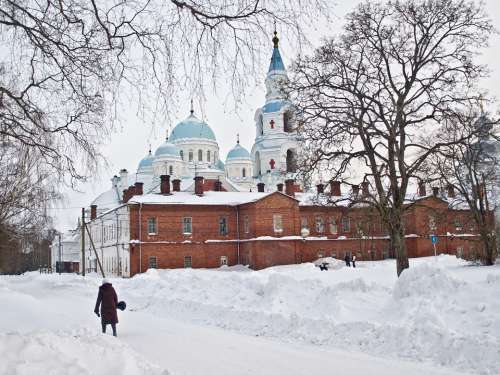 Church Cathedral Winter Landscape Building