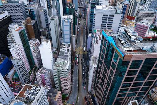 Hongkong Skyline Cityscape Architecture City Asia