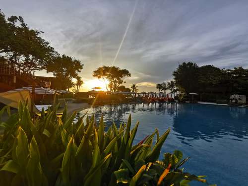 Hua Hin Morning Sunset Pool Sunrise Thailand