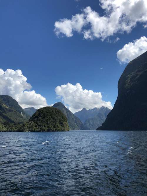 Overseas Travel New Zealand Nature Mountain Fjord