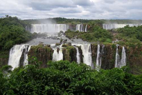 Rio Waterfall Cataracts Iguaçu Landscape Water