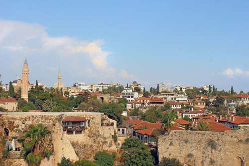 Turkey Antalya Landscape City Mosque Urban