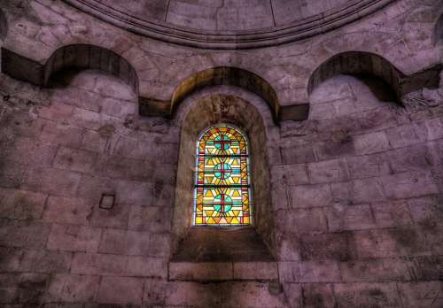 Windows Arles Roman Church Wall Brick Stone