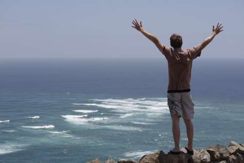 Worship Cape Christian Oceans Nature Hands Raised
