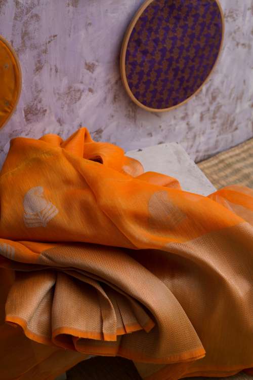 wedding wear orange still life textile