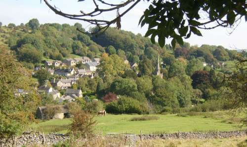 english village natural landscape vegetation hill station