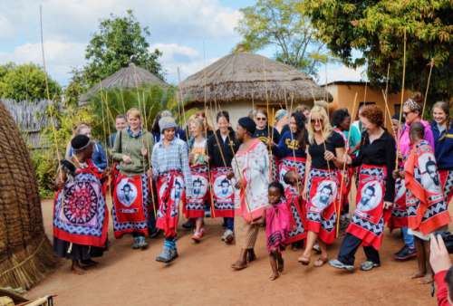 Learning traditional Swazi dances in a village in Swaziland! 