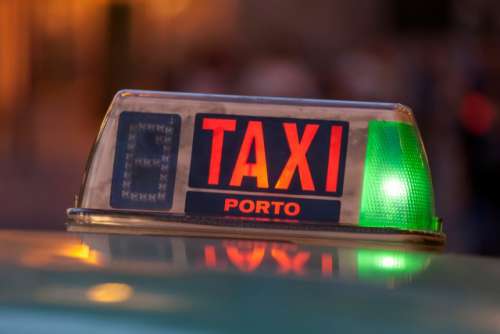 Vacant taxi in Porto