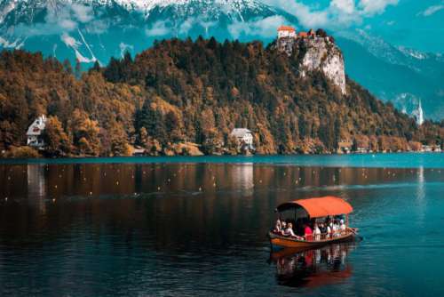 Boat on lake Bled