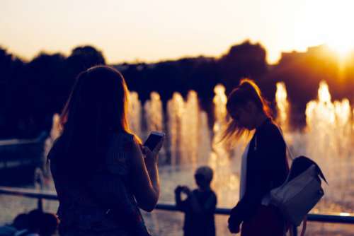 Taking selfies on a sunset 