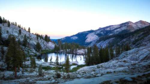 First morning light In sequoia backcountry