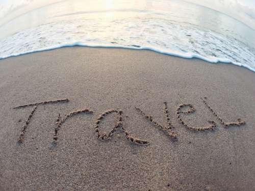 Travel written on the sand 