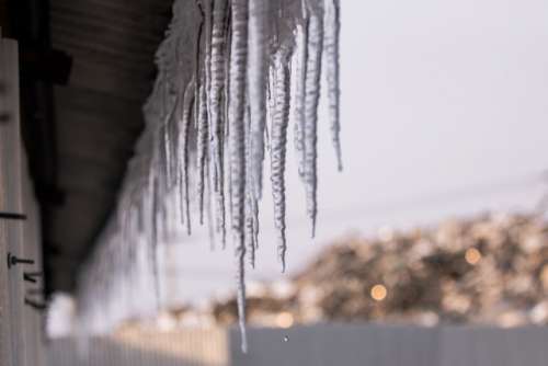 Frozen water drop, this frozen water drop photo was taken at Naju city, South Korea. in winter temperature is gone minus.