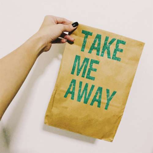 Take me away paper bag! 