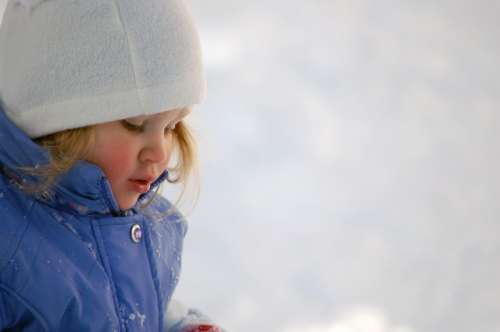 Toddler in Winter Snow