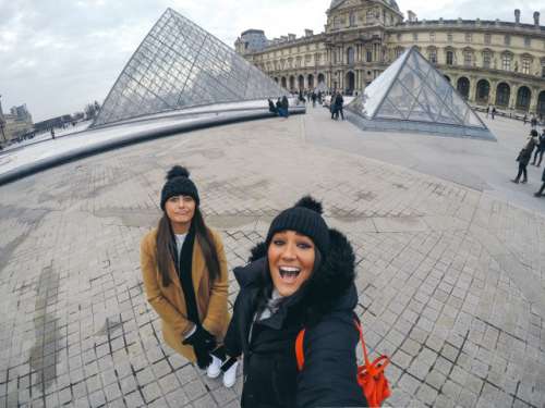 Girls at Louvre Paris