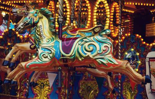 carousel fair ride fun horse