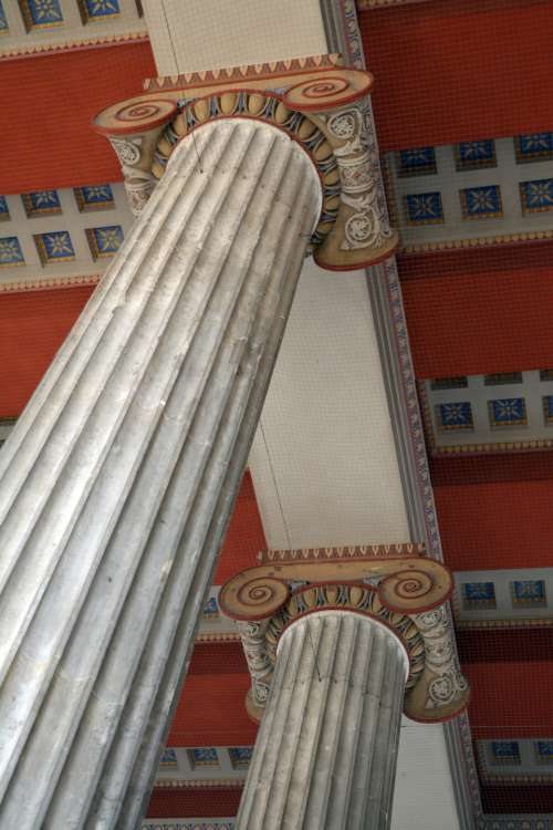 columns design ornate angle ceiling