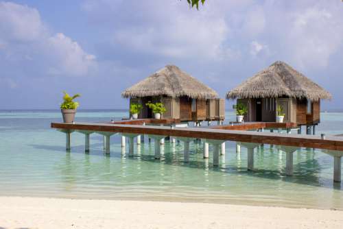 Overwater Villas on the Tropical Lagoon