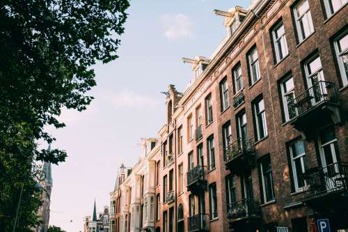 Amsterdam Street In The Sun Photo