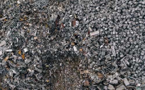 Aerial View Of Metal Recycling Facility Photo