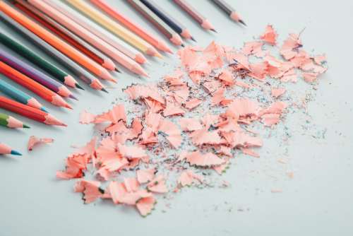 Freshly Pared Coloring Pencils Photo