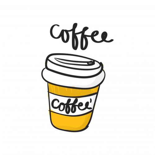 Disposable coffee mug vector icon