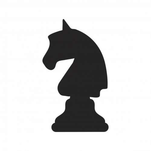 The knight chess piece vector icon