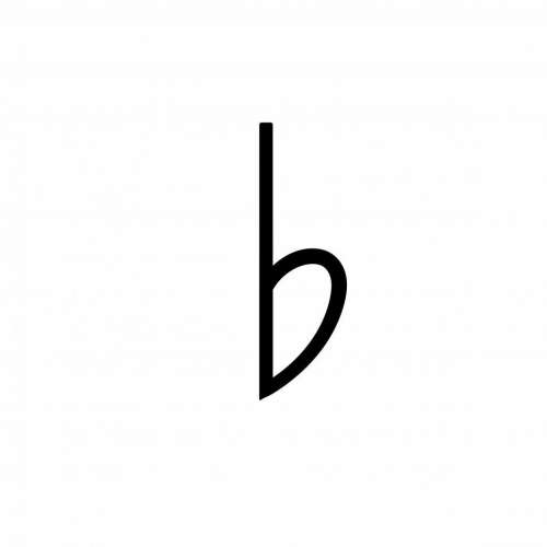 Flat note music symbol