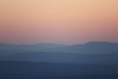 Pastel Mountain Sunset Free Photo