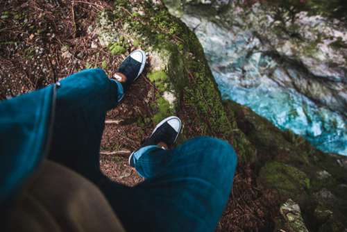 Shoes Steep Cliff Free Photo