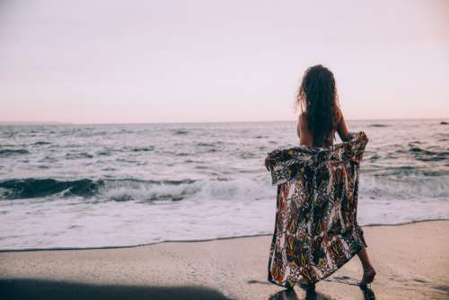 Female Beach Ocean Free Photo