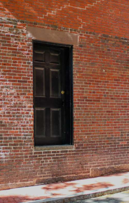 Brick Wall Door Free Photo