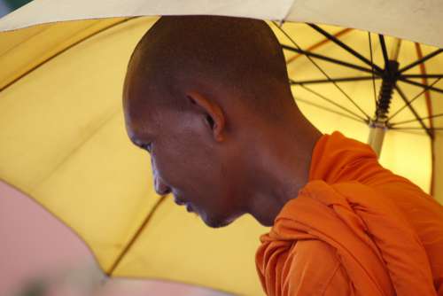 Monk Khmer Buddhism Cambodia Spirituality Orange
