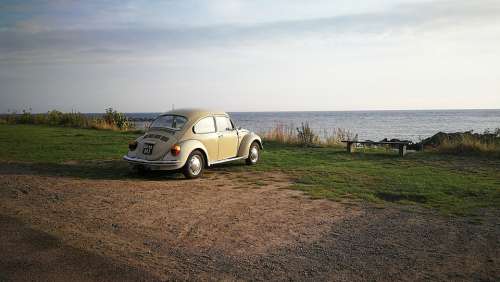 Car Sea Ocean Travel Vehicle Volkswagen Autumn