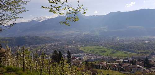 Meran Valley View South Tyrol Racecourse Waalweg