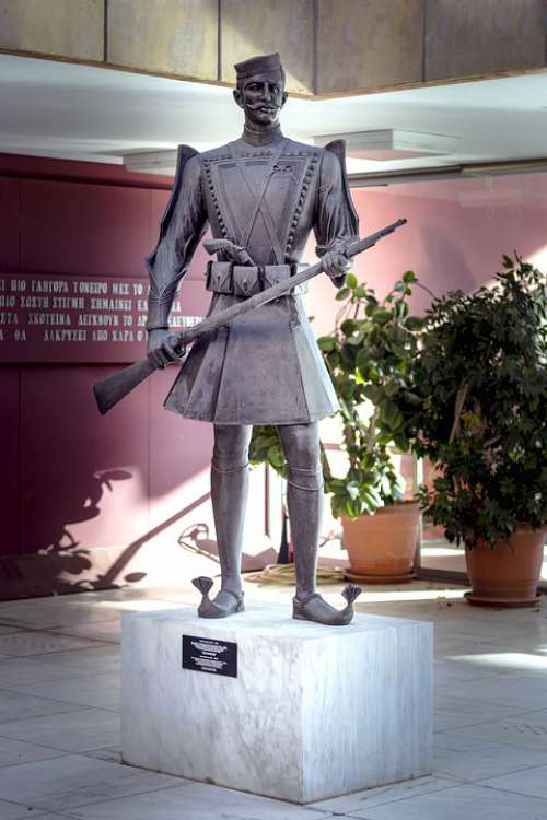 Statue Paul Mela War Museum Statue Of Pavlos Melas